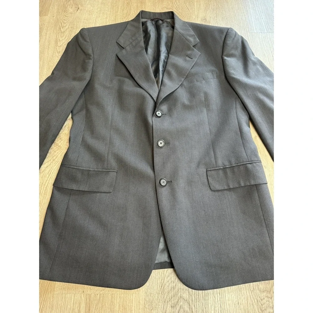 Hart Schaffner Marx Mens Blazer Jacket Sport Coat Charcoal Gray Dillard's 40R